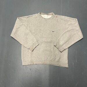 Vintage 90s Nike white tag grey mini swoosh essential crewneck sweatshirt
